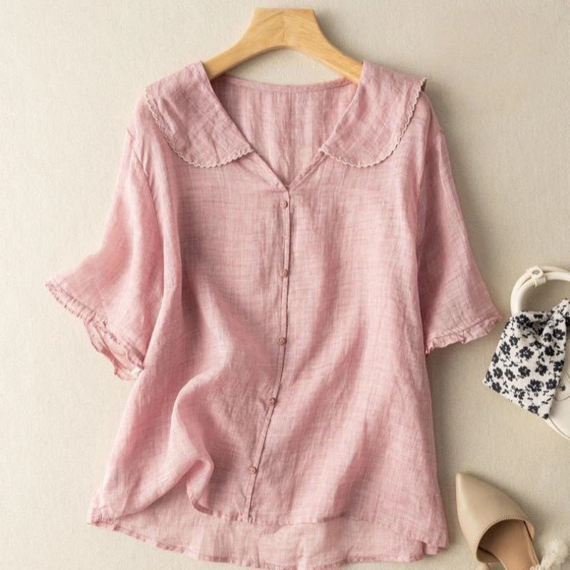 Katherine | Vintage Blouse with Button Detail