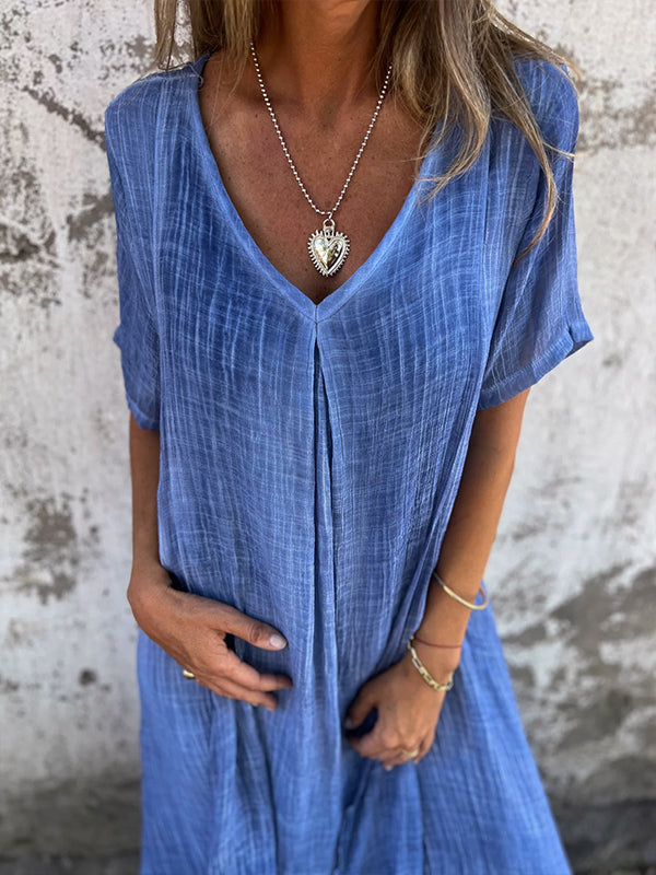 Violet™ Loose-Fit V-Neck Dress - Style 3