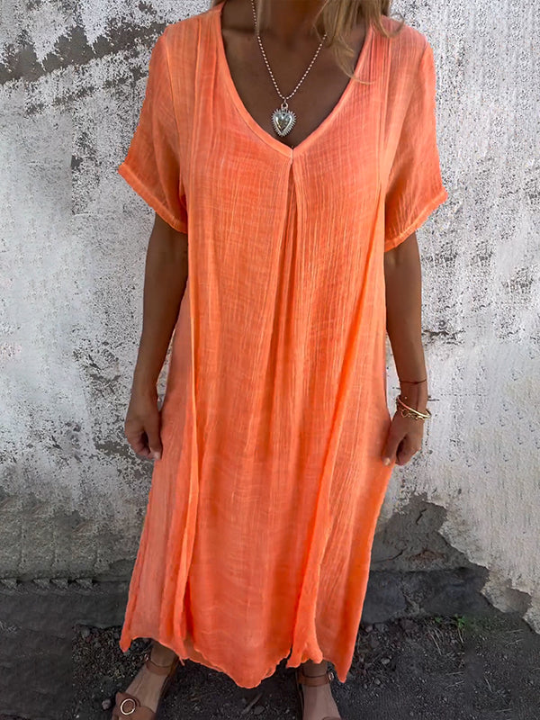 Violet™ Loose-Fit V-Neck Dress
