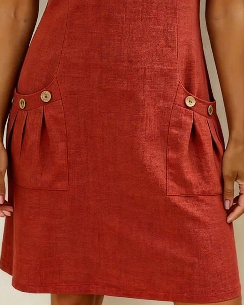 Noelia™ Elegant Front Zipper Pocket Dress - Style 2