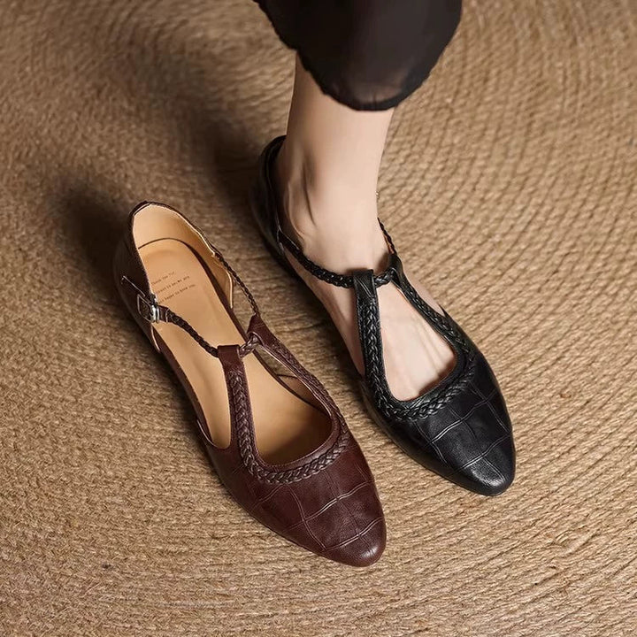 Brielle™ | Retro-Inspired Braided Strap Sandals