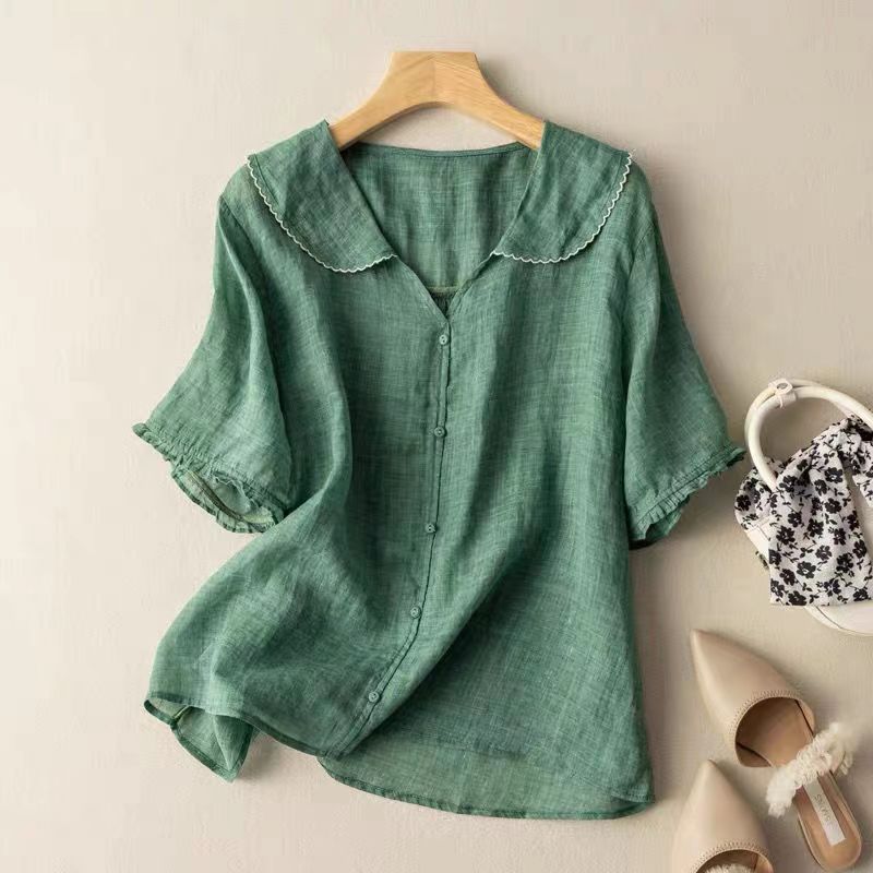 Katherine | Vintage Blouse with Button Detail