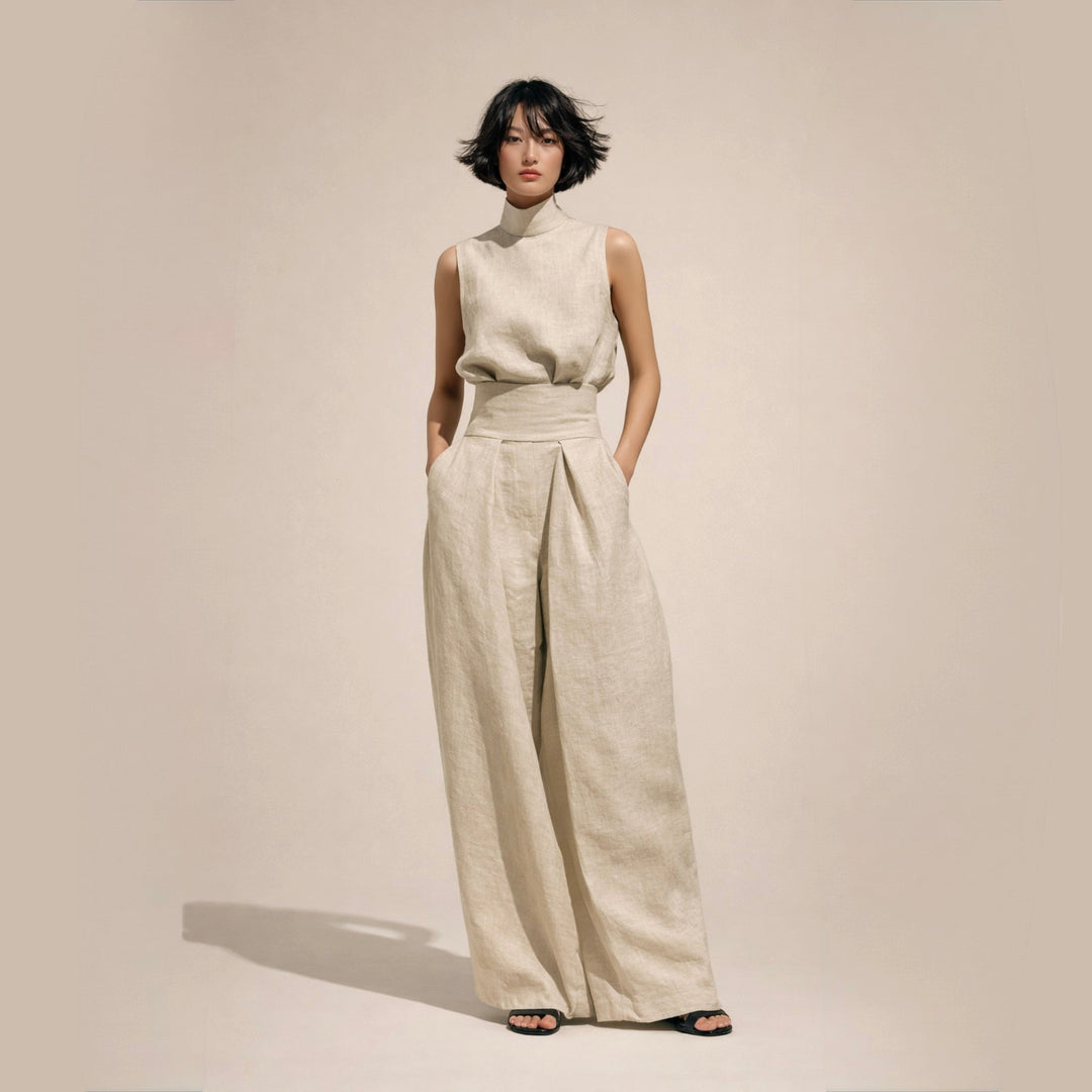 Elena | Chic High-Waist Jumpsuit