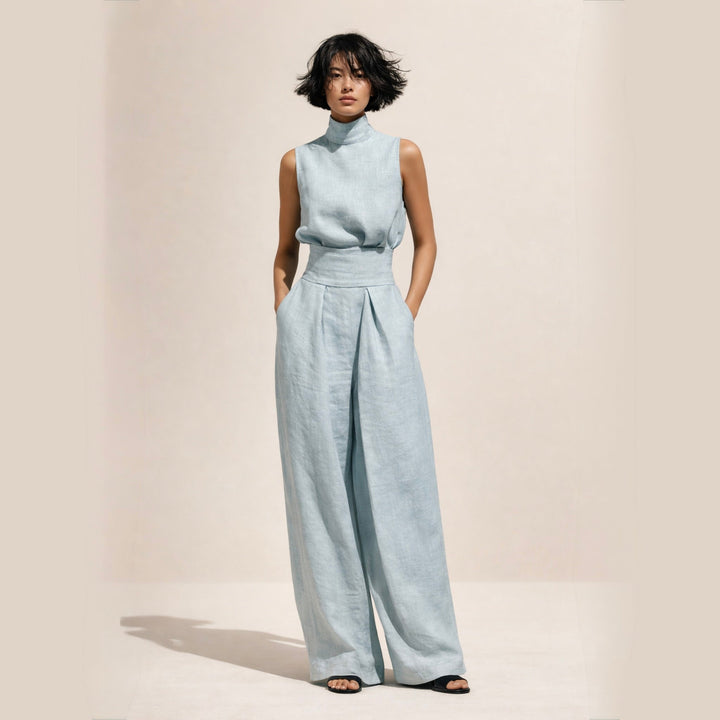 Elena | Chic High-Waist Jumpsuit